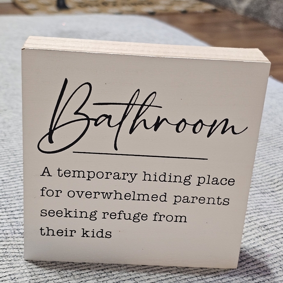 Nwt FUNNY bathroom Sign. - Picture 3 of 4